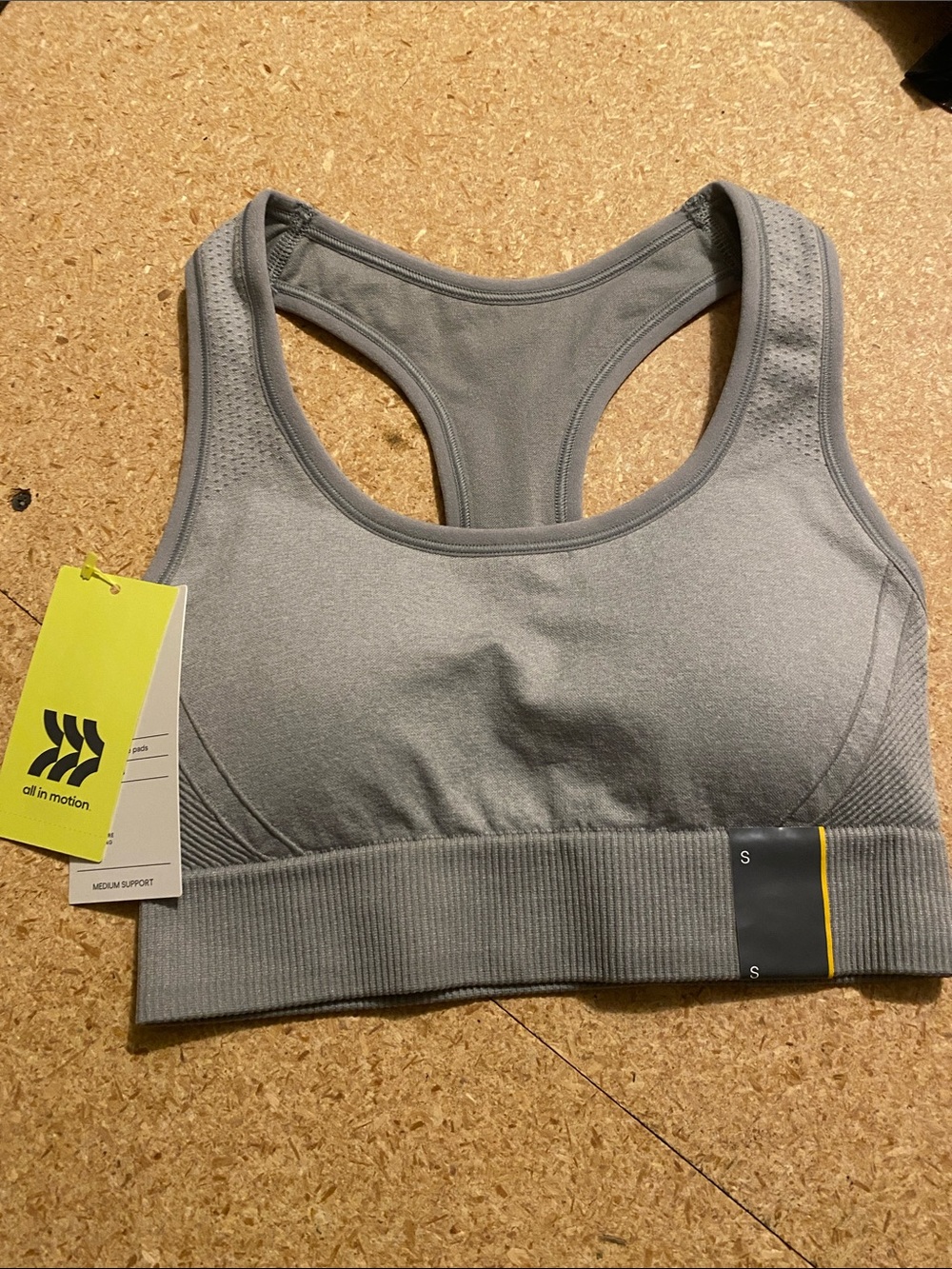 all in motion Gray Racerback Seamless Sports Bra